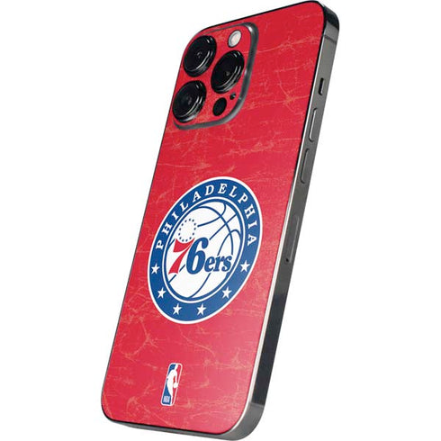 NBA Philadelphia 76ers Distressed iPhone 16 Pro Skin